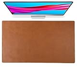 Tapis de bureau multifonctionnel en cuir véritable : Notre tapis de bureau en cuir véritable combine du cuir de vachette pleine fleur et sert de protection pour votre bureau. Il protège votre surface des rayures, des taches, des éclaboussures et de la chaleur, tout en offrant une surface lisse pour votre clavier, votre souris ou même votre configuration de jeu