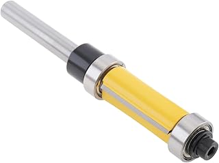 MOPNTT 1/4" Shank Trimmer Router Bit Routing Cutters Shank High-Grade Copying Double Bearing Trimmer Woodworking Milling Cutter Trimming Slotting Trim Router Bits for Trimming