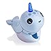 WowWee Fingerlings Light Up Narwhal - Nori (Blue) - Friendly Interactive Toy