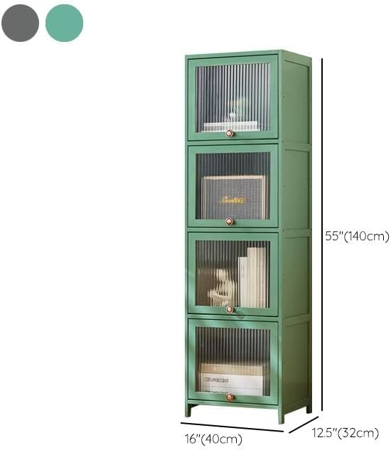 Miniatura 3 de CraftThink Armario de almacenamiento alto, gabinete de acento moderno de mediados de siglo, patas rectas, gabinete de despensa de cocina con puertas