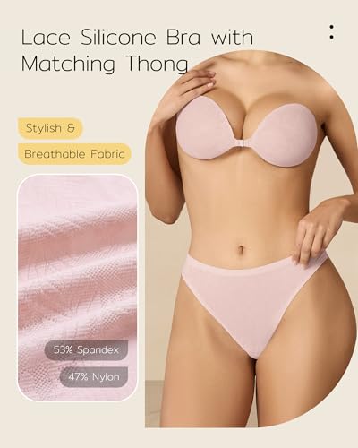 Image of Niidor Sticky Bra Invisible Stick on Bra Backless Strapless Women's Adhesive Bras Ladies Invisible Bras