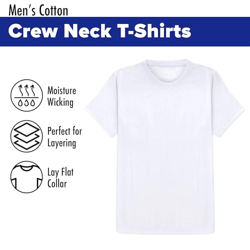50 Bulk Men’s T Shirts for Homeless in White, Black Bulk Undershirts for Men Packs for Comfort, Protection S, M, L2
