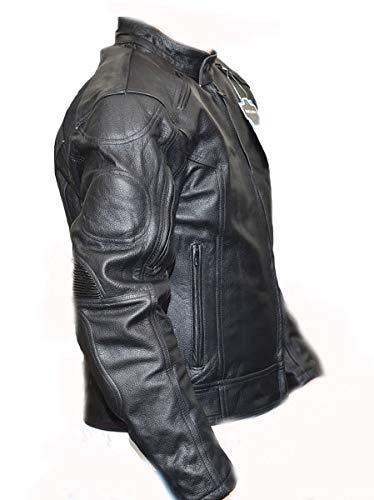 Amazon.co.jp: 激シブ 完全防備 牛革ハイブリッド ライダース