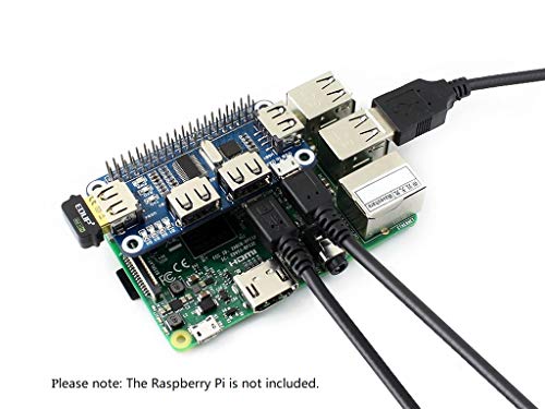 Waveshare 4 Port USB HUB HAT Compatible with USB2.0 1.1 For Raspberry Pi Zero A+ B B+ 2 3 Model B Serial Debugging, USB… - Afbeelding 6
