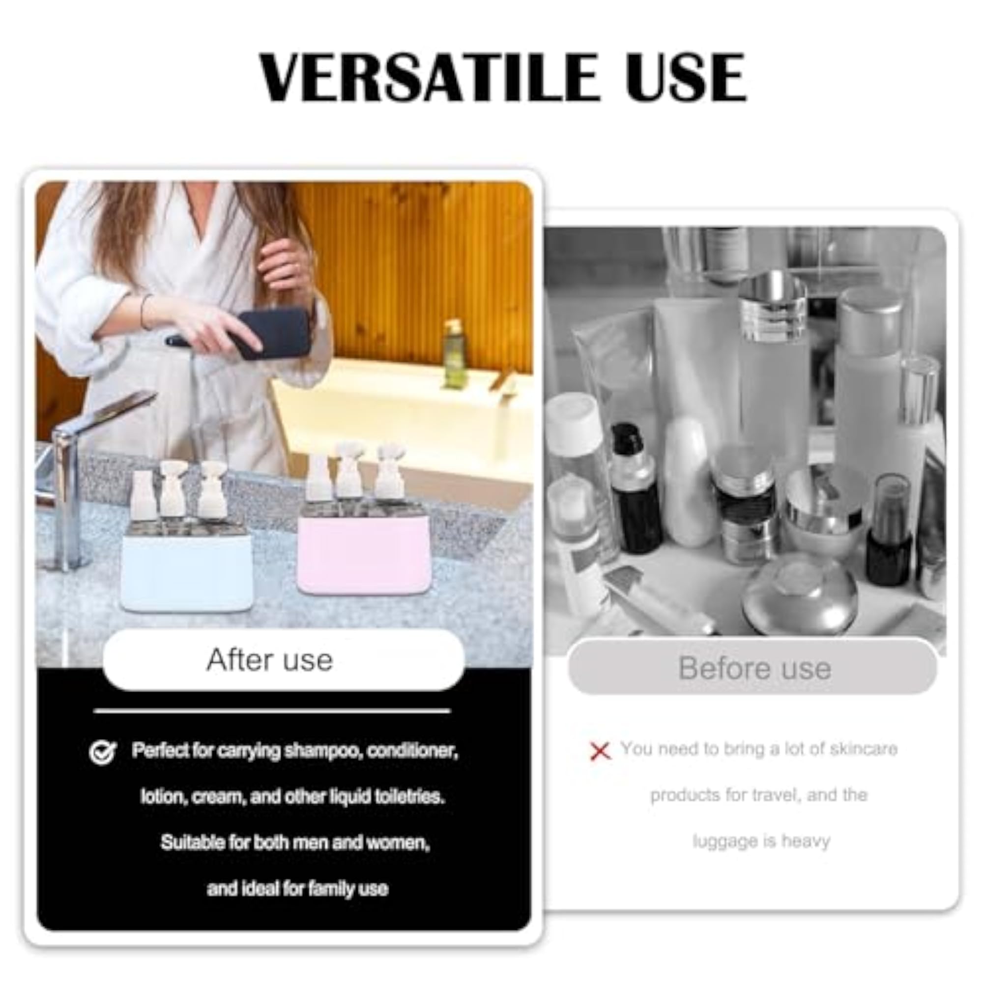 3 in 1 Travel Bottles for Toiletries