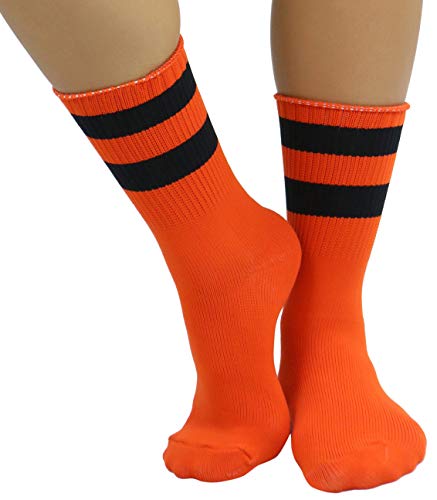 Image of ToBeInStyle Women's Acrylic Ankle Hi With Double Stripe Top Crew Fun Athletic Socks