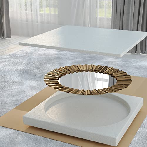 Gold Mirror, Handcrafted Round Wall Mirrors Decorative Modern Wall-Mounted Mirrors For Living Room, Entryway, Foyer, Hallway, Bedroom, 32In Large Wall Mirror #TOP4