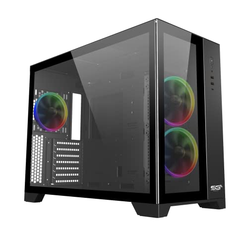 Boîtier PC ATX RVB ventilateur ARGB synchro avec gestion des câbles hub 10 ports PWM