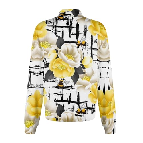 Scrub Jackets for Woman Zip Up Long Sleeve Tops Print Plus Size Womens Scrubs for Women Nursing Shirts with Pockets
