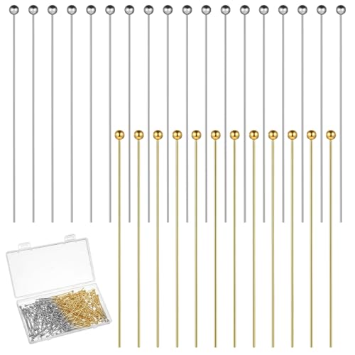 Ball Head Pins for Jewelry Making, 200Pcs Stainless Steel Long