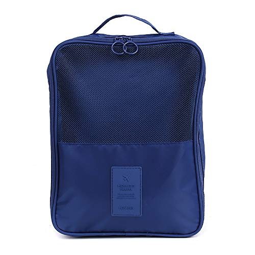 AINAAN Storage Bag Holds 3 Pair of Shoes for Travel and Daily Use?Waterproof ?Navy Blue?