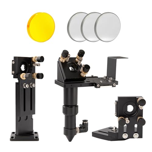 CO2 Laser Head CVD ZNSE Lens Set D18 FL38.1 D20FL50.8/63.5/101.6mm Integrative Mount Dia.25 Mo Mirror for Laser Cutter(D20F101 Set)