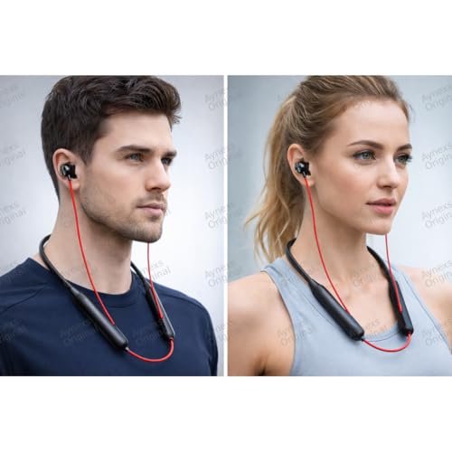 Image of Compatible with OnePlus Z2 Bluetooth Neckband (Red)