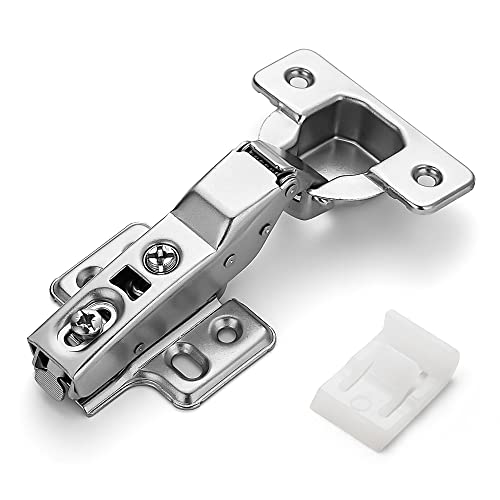 Ravinte 20 Pack European Half Overlay Cabinet Hinges & 20 Pack Hinge Opening Angle Restrictor Clip #TOP9