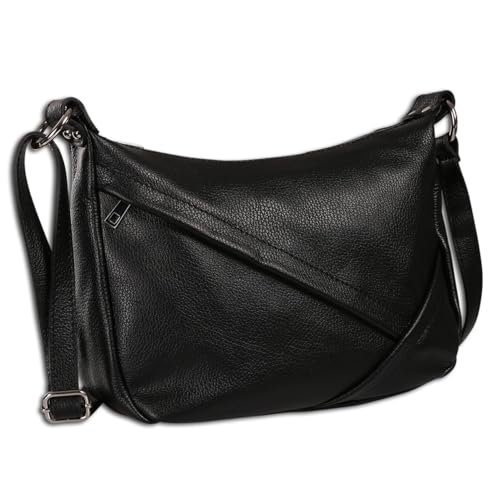 Sac à bandoulière noir femme M 35x22x12cm OTT191SS1 grand compartiment et multipoches
