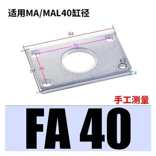 Fixation mini cylindre MAL-LB robuste avec joint type Y et bride FA - 3