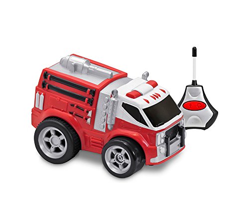Kid Galaxy Squeezable Remote Control Fire Truck. RC Toy for Preschool Kids Ages 2 and Up, Red