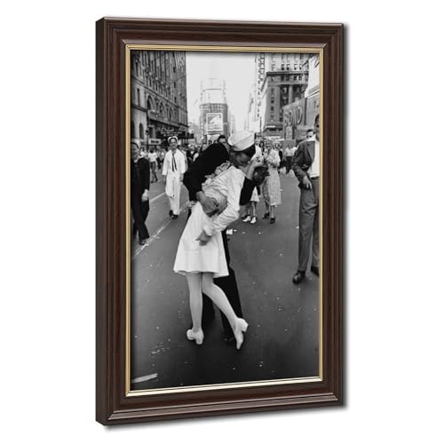 Impressions sur Toile Baiser de Marin : Art Mural de Seconde Guerre Mondiale