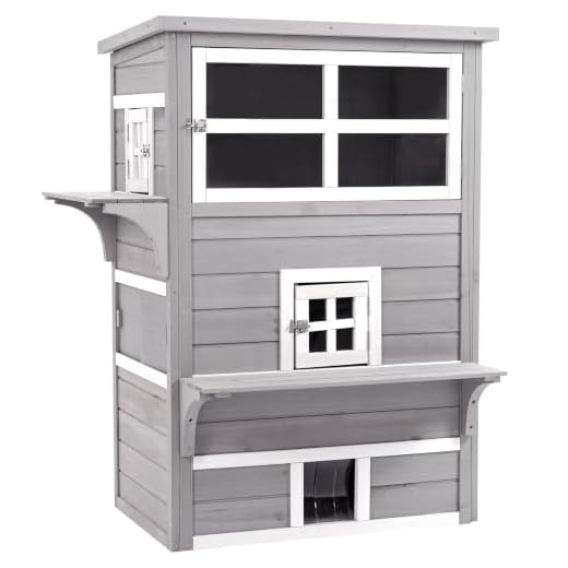 PawHut Multi-Story Cat House and Shelter