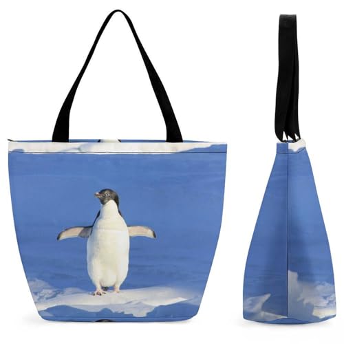 Sac de shopping pingouin des neiges grand cabas idéal pour vos voyages