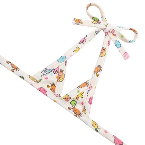 Image of CuteBone Dog Bikini Dress, Stylish Swimsuit Costume for Small Dogs, Comfortable & Adjustable Puppy Bathing Suit, Soft Outfit Pet Apparel for Beach, Pool and Summer Fun DB36S