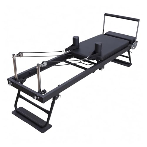 Pilates Reformer, Foldable Pilates Reformer Machine Equipment wit...