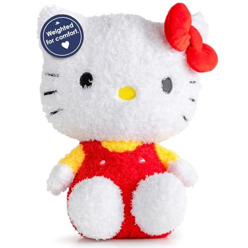 Jay Franco Weighted Hello Kitty Red Dress Fuzzy Plush Pillow Buddy - 2.5 lbs Super Soft Stuffed Pillow - 13 inches