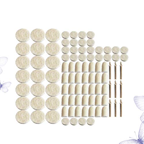 EXCEART 100 Pcs de Feltro de LÃ£ Bob Polimento 100 Pcs Polir Rodas Moagem Bits Moedor CabeÃ§a PolonÃ