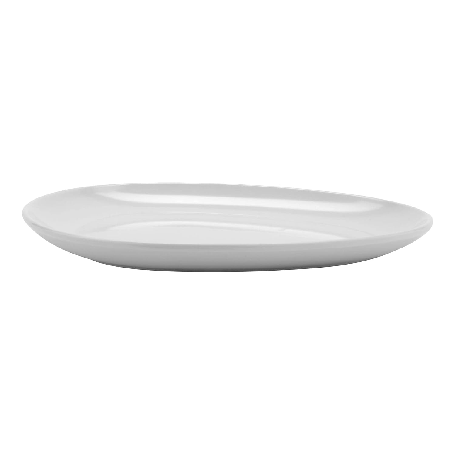 G.E.T. CS-6111-W Melamine Break-Resistant Egg-Shaped Coupe Platter, 11" x 9.25", White (Set of 12)