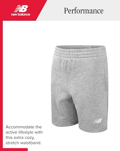 Image of New Balance Boys Shorts Set - 2 Piece Athletic Performance Fleece Hoodie Sweatshirt and Sweat Shorts Sweatsuit Set for Boys