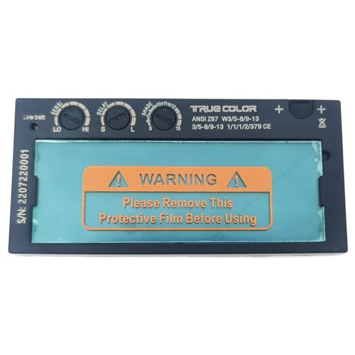 RilonWelds welding hood Auto-Darkening Welding Lens, Variable Shade 5-13, True Color Blue Technology, 4.25x2" with 2pcs Replacement Outside Cover Lens