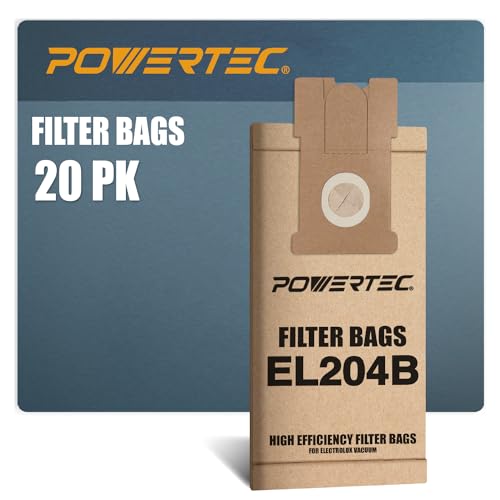 Image of POWERTEC EL204B Vacuum Bags for Electrolux 20PK, Replacement Dust Bags for Aptitude Upright 5010, EL5010, EL5010A, EL5010A-1, EL5010AZ, Filter Bags (75056-P2)