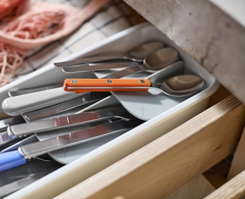 Image of Joseph Joseph DrawerStore Compact Tiered Flatware Cutlery Kitchen Drawer Organizer, Disassembles for Easy Cleaning, Recycled Plastic