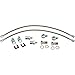 18 Inch Braided SS -3AN Brake Line Kit, 7/16 Inch x20, 3/8-24 IFF
