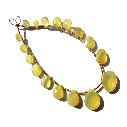 Perles d'opale jaune qualité AA en forme de coeur pour bijoux d'exception