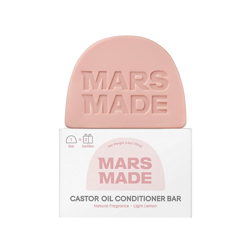 Castor Oil Conditioner Bar - Nourishing & Soothing Natural Deep Conditioner for All Hair Types - Hair Moisturizing, Cleansing Solid Soap Bar - Zero Waste, No Animal Trials 3.5 oz