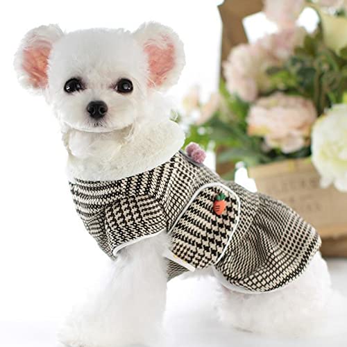 Vestido de invierno para perro pequeño y ropa de forro polar para cachorro S 4