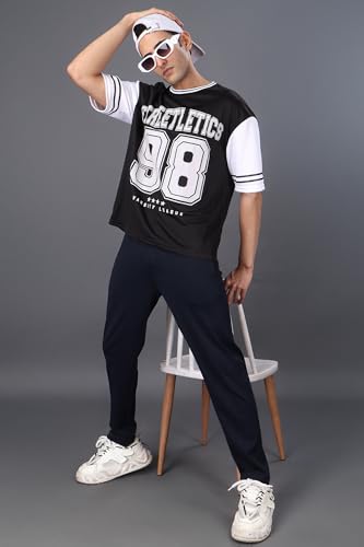 Image of Amazon Brand - INKAST Unisex Oversized T-Shirt | Sportwear | Contrast Sleeves | Drop Shoulder Baggy Fit | Graphic Print | Activewear for Gym,Training & Street Style