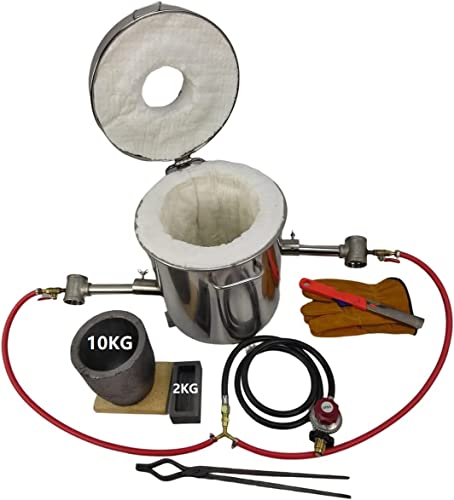 Double Burner 10 KG Gas Metal Melting Furnace Propane Forge Casting Tool