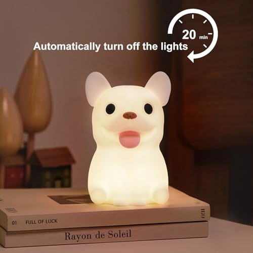 Danolt Dog Night Light, Silicone Dog Lamp, Squishy Animal Night Light, Dog - 01, 14.8 cm - Image 3