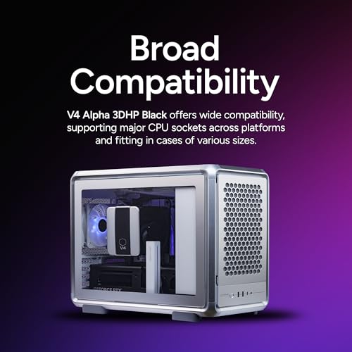Image of Cooler Master V4 Alpha 3DHP CPU Air Cooler - Patented 3D Heat Pipe Technology, Dual 120mm PWM High Airflow Fans, Quiet Cooling & Easy Installation, AMD AM5 /AM4 & Intel LGA 1851 /1700, Black