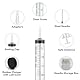 3 Stück Spritzen 20mL, Plastikspritze 20mL mit Edelstahl Nadeln, Wiederverwendbare Kunststoffspritzen für Pflanzenbewässerung, Tierfütterung, Wissenschaftliche Labors(Individuelles Paket)