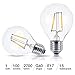 Brightech Ambience PRO Replacement LED Light Bulbs, Plastic 1 Watt LED Edison-Inspired Exposed Filaments Bulbs, G40/G45 Energy Efficient Outdoor String Lights Bulbs - 15 Pack