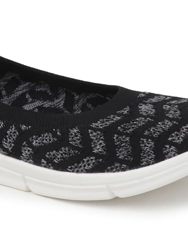 Image of Carlton London Women's Breathable Lightweight Everyday Patterned Ballet Flat