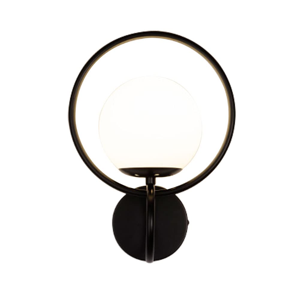 HUAYUSEDF Modern Simple Wall Light Creative Living Room Sconce Lighting Fixtures Entrance Lights Bedside Lamp for Hallway Bedroom Bathroom Staircase Aisle (Black)(Black)