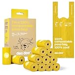 Dog Poop Bags Rolls with Handles 144Counts Compostable Dog Waste Bags for Dogs Leak Proof Extra Thick Waste Bags for Walking Doggy
