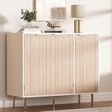 Housoul Fluted Sideboard Buffet with 3 Doors...
