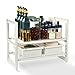 aceyoon Scaffale sotto Lavello Lavandino Cucina 2 Livelli, Organizer Rack Allungabile con 2 Cestini Estensibili e 6 Pannelli Rimovibili, Sottolavello Ripiano Salvaspazio per Cucina, (42cm-70cm)
