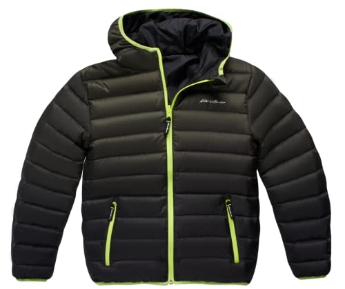 Image of Eddie Bauer Kids' Reversible Jacket - Weather Resistant Quilted Down Coat for Boys and Girls (3-20)