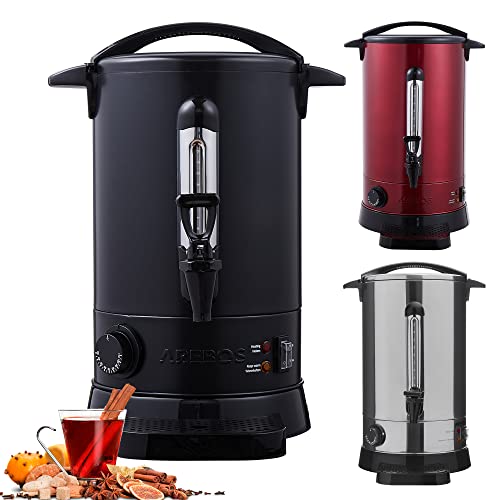Arebos Distributeur de Boisson Chaudes 1650W | Chaudière à eau 20L 90 Tasses | Marmite à Vin...